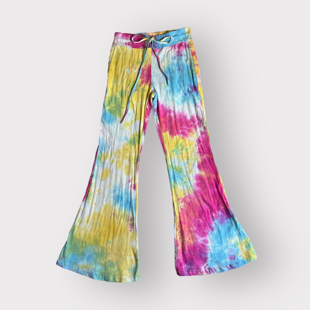 SHEIN Multicolor Tiedye Flared Pants Y2K